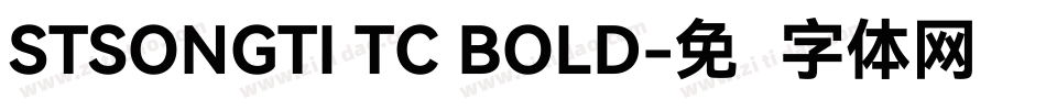 STSONGTI TC BOLD字体转换